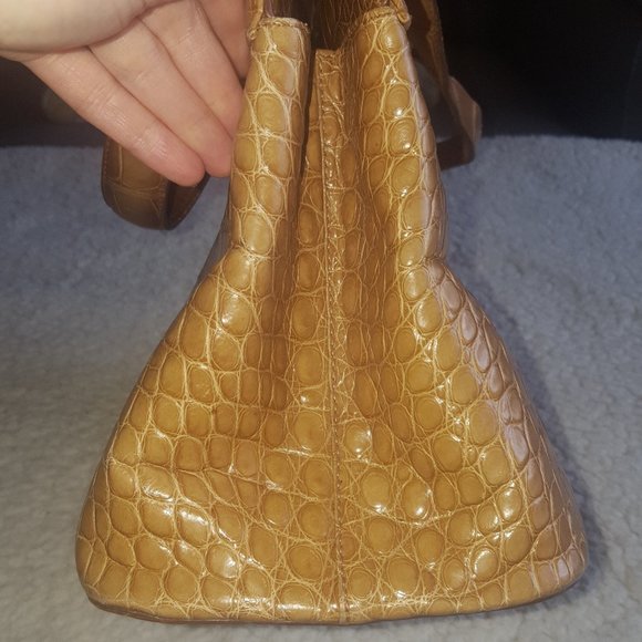 VERY RARE! Bulgari Isabella Rosselini Crocodile leather purse, beige - Picture 4 of 11